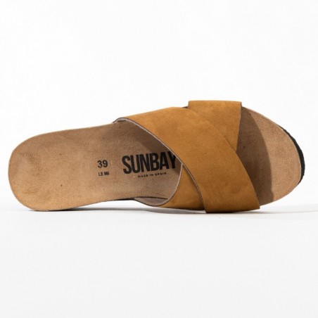 Sandales Sanoi Compensées et semi-compensées Tan