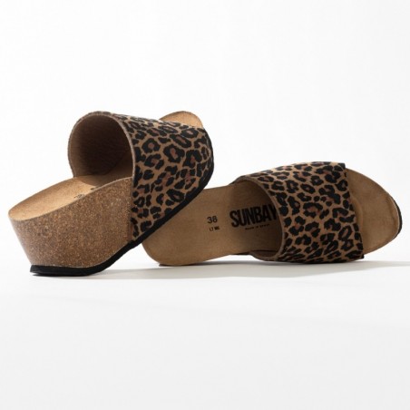 Sandales Toluca Compensées et semi-compensées Leopard