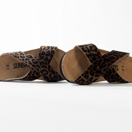 Sandales Brisbane Compensées et semi-compensées Leopard