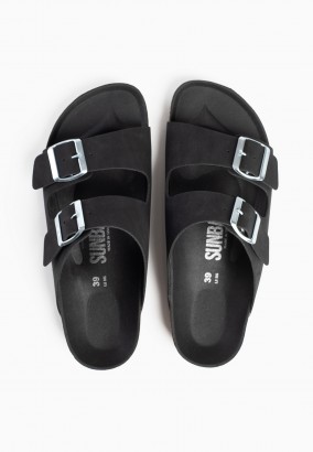 Sandales Trefle 2 Brides Noir