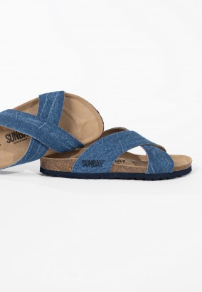 Sandales Mackay 2 Brides Bleu denim