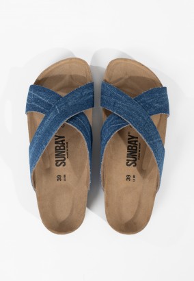 Sandales Mackay 2 Brides Bleu denim