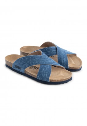Sandales Mackay 2 Brides Bleu denim