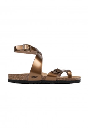Sandales Sabaneta à entre-doigts Cuivre