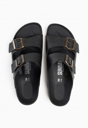 Sandales Trefle 2 Brides Noir