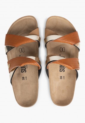 Sandales Ouessan 2 Brides Tan et marron