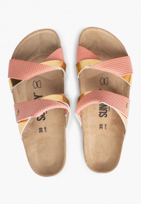 Sandales Ouessan 2 Brides Rose et Or