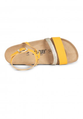 Sandales Cannet Multibrides Jaune