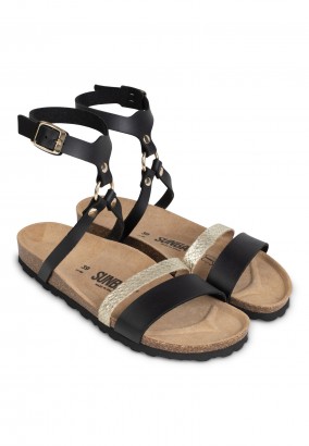 Sandales Cannet Multibrides Noir