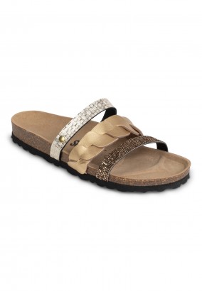 Sandales Coralie Multibrides Or