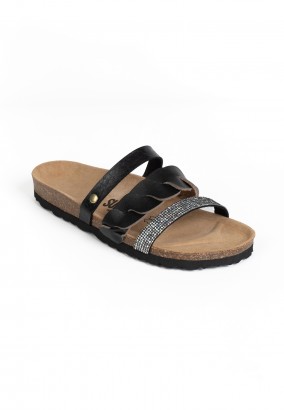 Sandales Coralie Multibrides Noir et gris