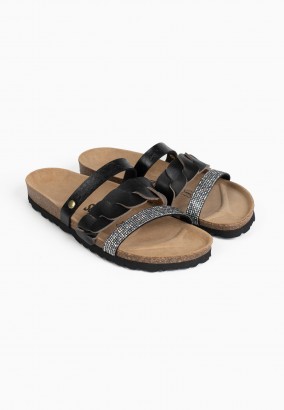 Sandales Coralie Multibrides Noir et gris