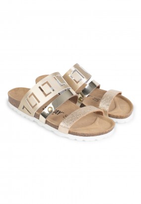 Sandales Galoise Multibrides Or clair