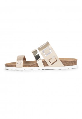 Sandales Galoise Multibrides Or clair