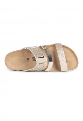 Sandales Galoise Multibrides Or clair