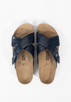 Sandales Indian 2 Brides Bleu marine