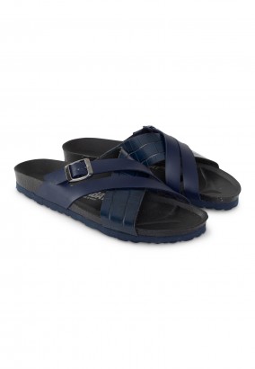 Sandales Gilles 2 Brides Bleu marine