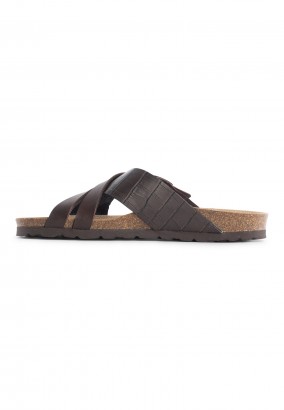 Sandales Gilles 2 Brides Marron