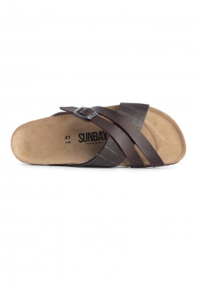 Sandales Gilles 2 Brides Marron