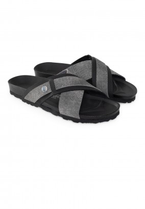 Sandales Giovani 2 Brides Gris et noir