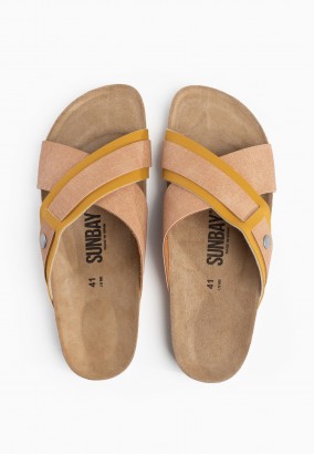 Sandales Giovani 2 Brides Beige et camel