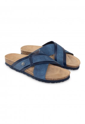 Sandales Giovani 2 Brides Bleu marine