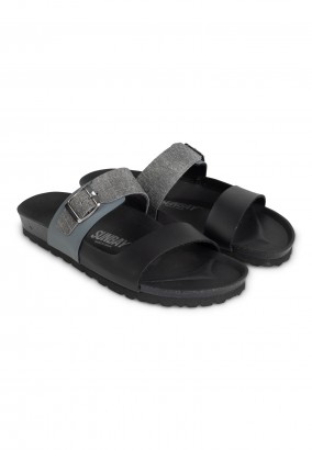 Sandales Paul 2 Brides Noir et gris