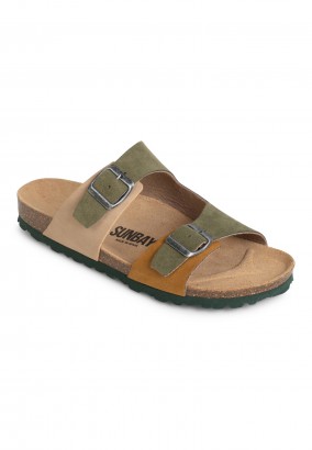 Sandales Lulally 2 Brides Beige et tan et kaki