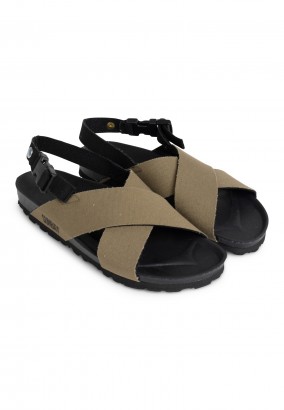 Sandales Marino Multibrides Kaki et noir
