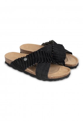 Sandales Vicky 2 Brides Noir Denim