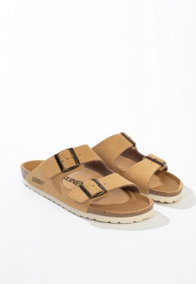 Sandales Trefle 2 Brides Camel