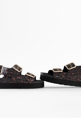 Sandales Sadiba à plateforme Marron