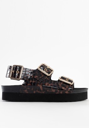 Sandales Sadiba à plateforme Marron