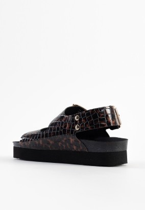 Sandales Sadiba à plateforme Marron