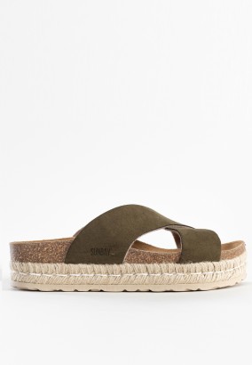 Sandales Astilbe à plateforme Kaki