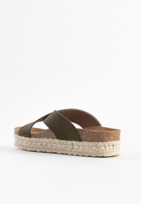 Sandales Astilbe à plateforme Kaki