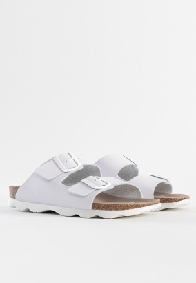 Sandales Trefle 2 Brides Blanc