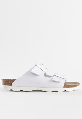 Sandales Trefle 2 Brides Blanc