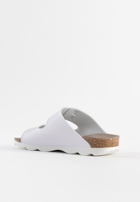 Sandales Trefle 2 Brides Blanc
