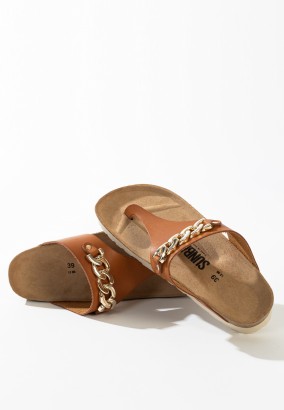 Sandales Christa à entre-doigts Camel