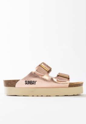 Sandales Edelweiss à plateforme Rose gold