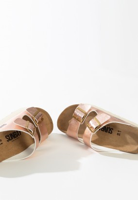 Sandales Edelweiss à plateforme Rose gold