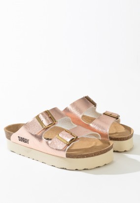 Sandales Edelweiss à plateforme Rose gold
