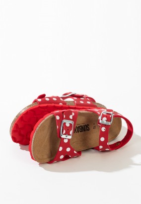 Sandales Lys Multibrides Rouge et blanc