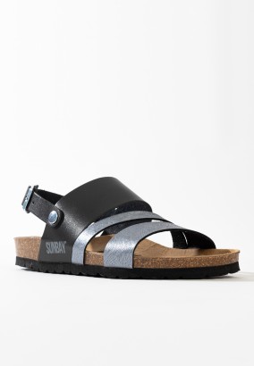 Sandales Portland Multibrides Noir et pewter
