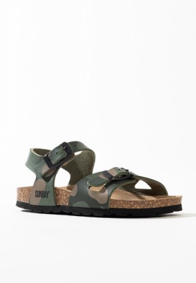 Sandales Lys Multibrides Kaki camouflage