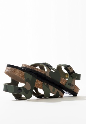 Sandales Lys Multibrides Kaki camouflage
