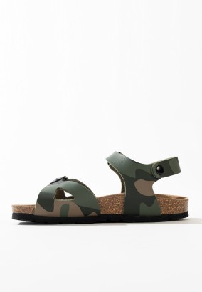 Sandales Lys Multibrides Kaki camouflage