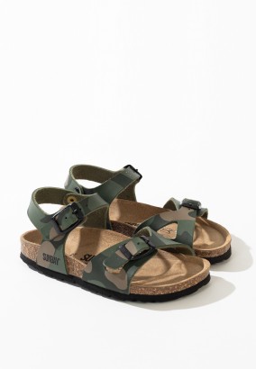 Sandales Lys Multibrides Kaki camouflage