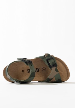 Sandales Lys Multibrides Kaki camouflage